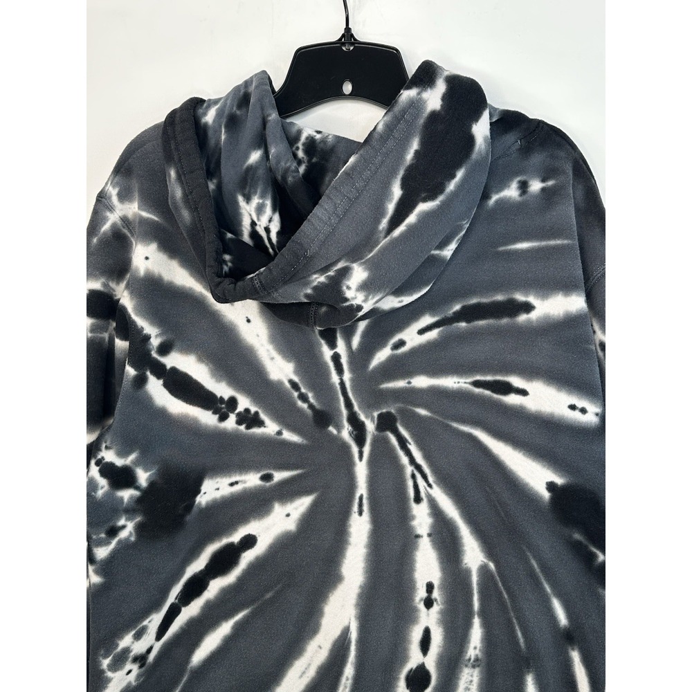 Charlotte Hornets Tie-Dye Hoodie Sweatshirt Adult Size Medium Hugo Black‎ White - Picture 7 of 11